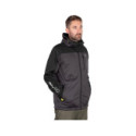 Veste technique Matrix Windblocker noire avec détails lime, capuche amovible et poignets néoprène