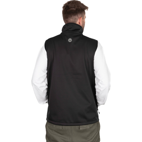 Gilet de pêche sans manches Matrix Windblocker noir et lime avec membrane coupe-vent et doublure polaire 2
