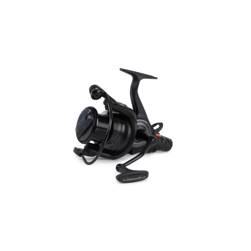 Moulinet débrayable Fox EOS 8000 FS noir mat compact avec système Free Spool pour la pêche à rôder et la carpe.