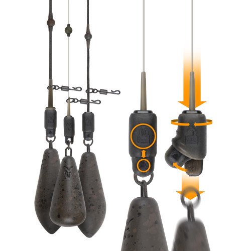 Clips Plomb Fox Edges Naturals Heli-Clip 3pcs