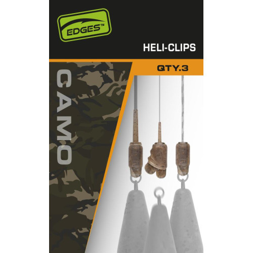 Clips Plombs Fox Edges Camo Heli-Clip 3pcs