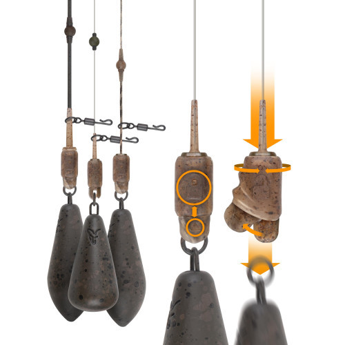 Clips Plombs Fox Edges Camo Heli-Clip 3pcs