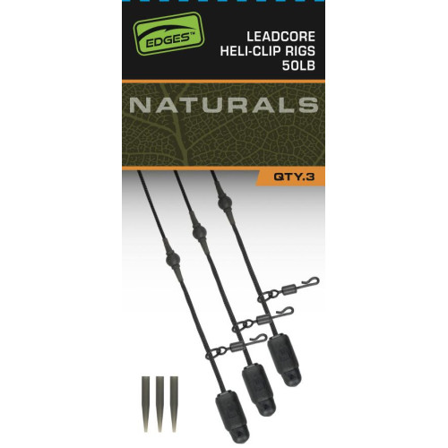 Montages Fox Edges Naturals Heli-Clip Rigs 50lb...