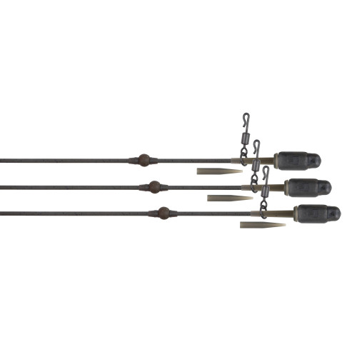 Montages Fox Edges Tuff Tungsten Tubing Heli-Clip Rigs 3pcs