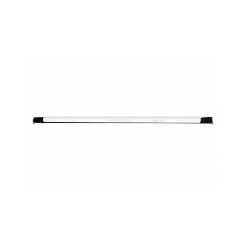 Système Guru Pole Safe en néoprène noir et orange protégeant les extrémités d'une canne à emmanchements pour le transport.