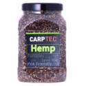 Bidon de 2 litres de chènevis cuit germé et PVA Friendly Dynamite Baits Carptec Particles Hemp.