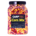 Bidon de 2 litres de mélange de maïs jaune et maïs rouge cuits PVA Friendly Dynamite Baits Carptec Particles Corn Mix.