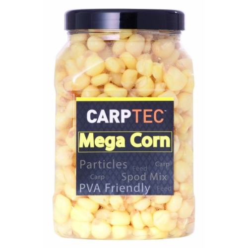 Bidon de 2 litres de maïs géant cuit PVA Friendly Dynamite Baits Carptec Particles Mega Corn.