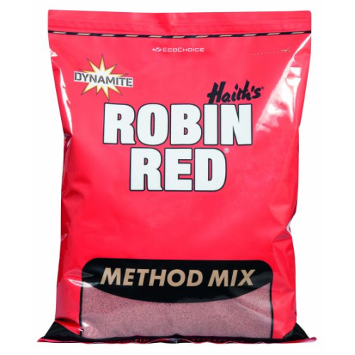 Sac de 1,8 kg d'amorce rouge foncé Dynamite Baits Robin Red Method Mix au Robin Red de Haith's pour la pêche au Method Feeder.