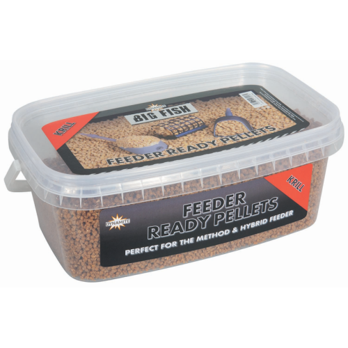 Pot de 2 litres de pellets prêts à l'emploi de 2 mm parfum Krill Dynamite Baits Big Fish SW pour la pêche au Method Feeder.