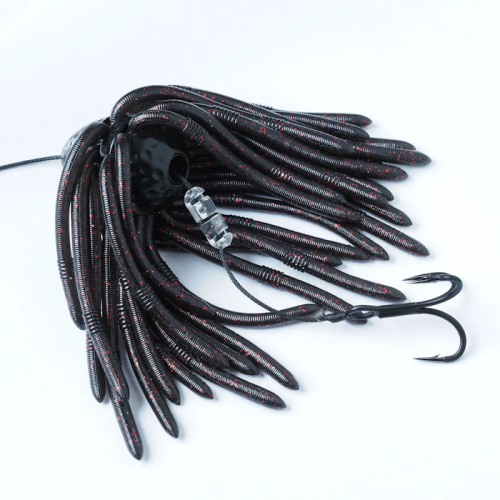 Leurre teaser pour la pêche du silure au clonk A-STATIC avec tête alvéolée et bas de ligne en Kevlar. 2