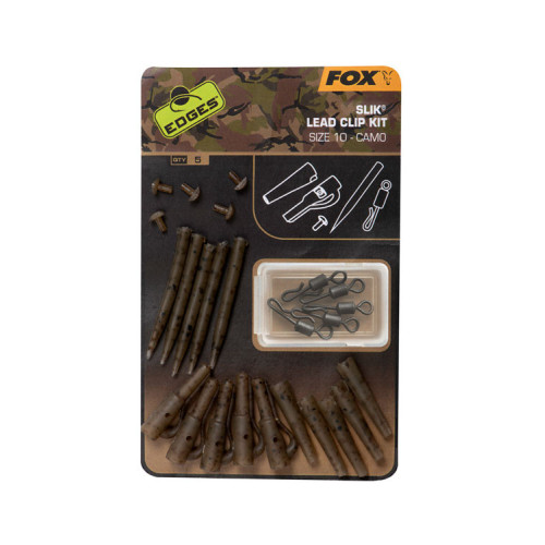 Kit Montage Fox Edges Camo Slik Lead Clip Kit Size 10 x 5