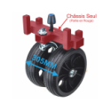 Chassis Garbolino Pour Kit Roue Avant Seul (sans : Roue-Axe-Poignee-Clip-Rondelles)