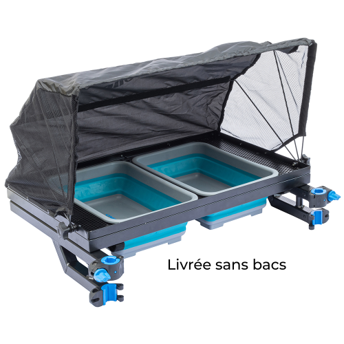 Desserte Garbolino Fixe Pour 2 Bacs Compactables Avec Tente