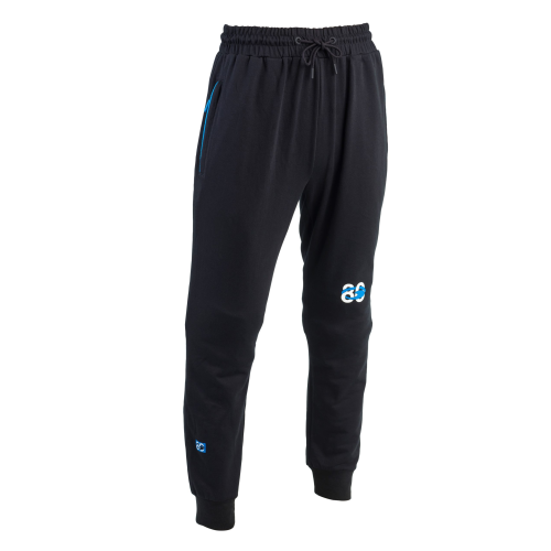 Pantalon de jogging noir de pêche au coup Garbolino 80' Series avec poches zippées.