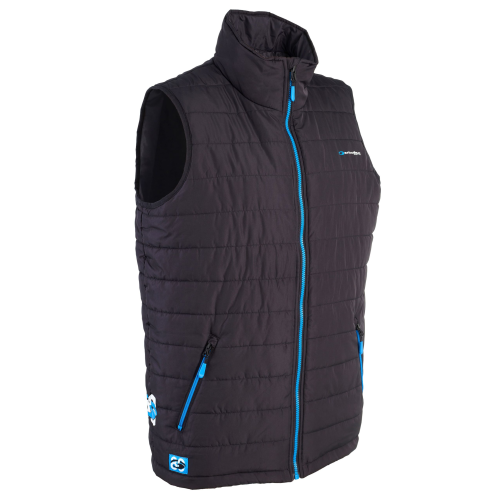 Doudoune légère sans manches de pêche noire Garbolino Body Warmer 80' Series.
