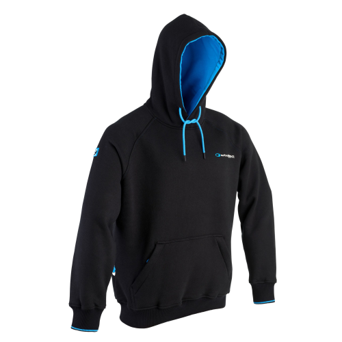 Sweat-shirt à capuche noir et bleu Garbolino Hoodie 80' Series édition anniversaire.