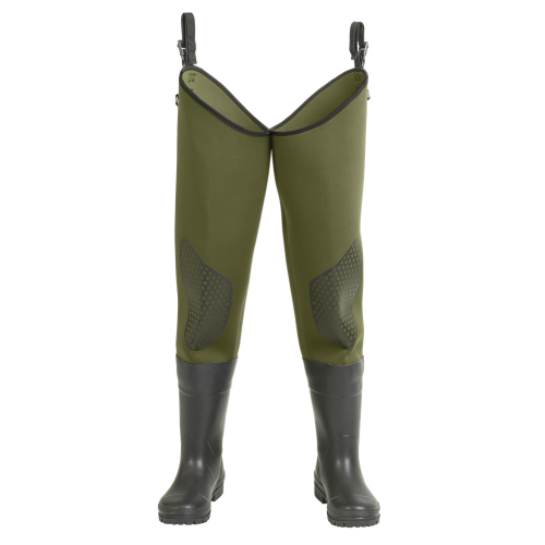 Cuissardes en néoprène 4.5mm et bottes en caoutchouc Garbolino Hydratek Neo Addiction pour la pêche.