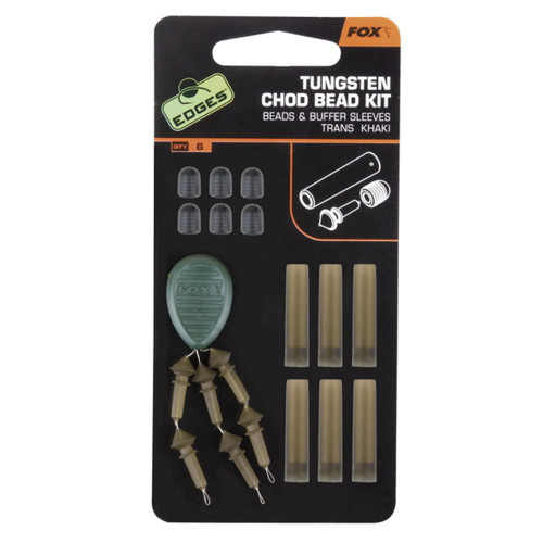 Edges Tungsten Chod Bead Kit x 6 beads / buffer sleeves