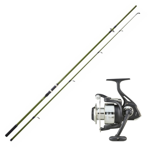 Ensemble canne carpe compacte 10 pieds 3 Lbs et moulinet garni de fil SRT Carp Instinct.