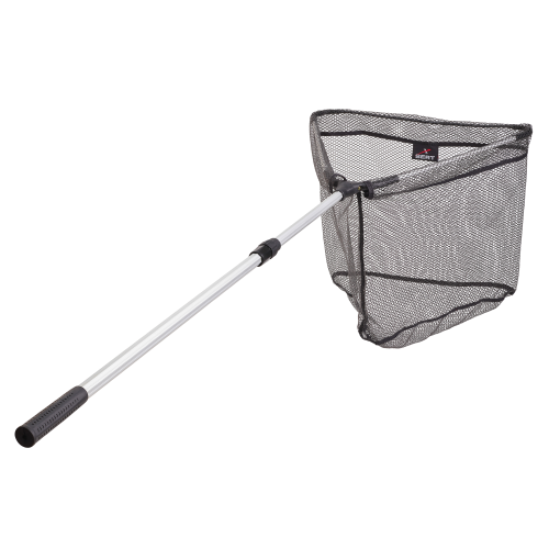 Épuisette télescopique et repliable pour carnassier avec tête graphite SERT Rub'Net 210.