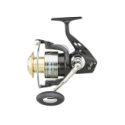 Moulinet spinning de pêche SRT Prorock Efi 6503 Fd avec bobine aluminium ajourée bicolore.