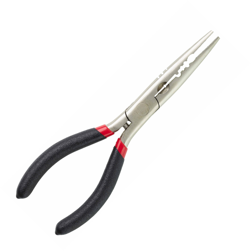 Pince multifonction long bec SRT 18cm pour décrochage et coupe de câble acier.