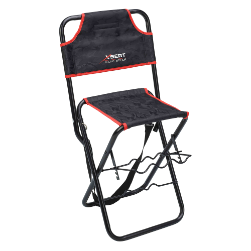 Chaise pliante de pêche SERT K-Line St-30F avec porte-cannes 3 emplacements et matériaux recyclés GRS.