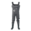 Waders étanches en néoprène 4mm Thermo Protect SRT avec bottes en PVC et semelles crantées.