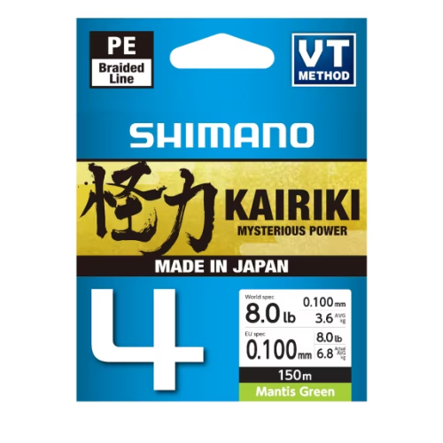 Tresse Shimano Kairiki 4 150M Mantis Green...