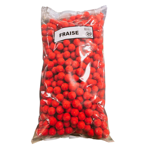 Bouillettes Hainaut Pêche 4Kg - 20mm - Fraise