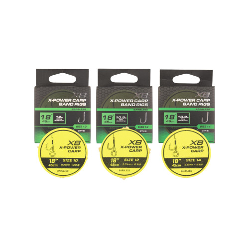 Bas De Ligne Matrix X8 X-Power Carp 45cm Band Rigs