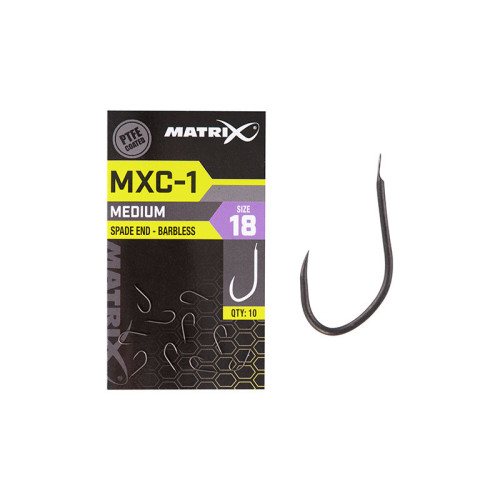 Hameçons Matrix MXC-1 Barbless Spade End (PTFE) 10pcs