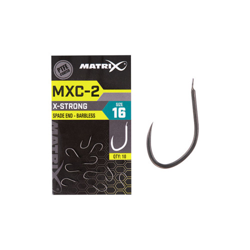 Hameçons Matrix MXC-2 Barbless Spade End (PTFE) 10pcs