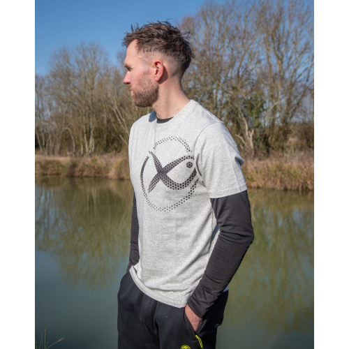 Matrix Large Mesh Logo T-Shirt - Grey
