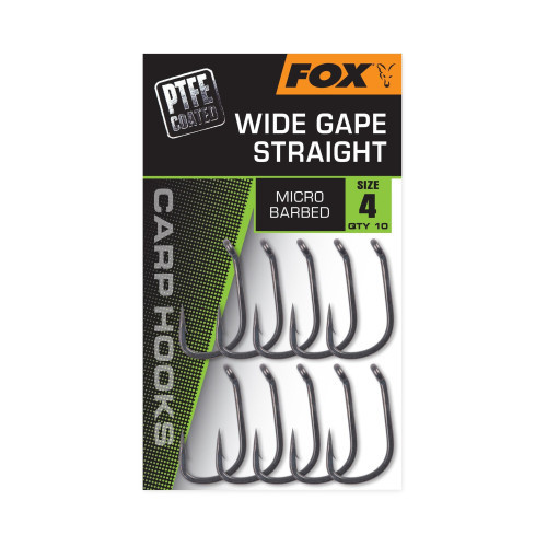 Hameçons Carpe Fox Wide Gape Straight