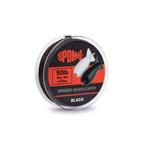 Spomb Braided leader 22kg / 50lb Black