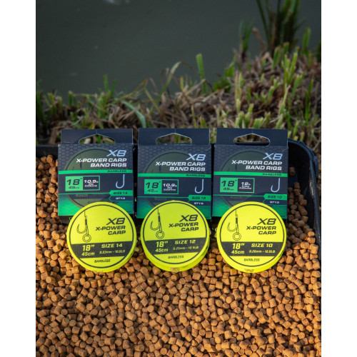 Bas De Ligne Matrix X8 X-Power Carp 45cm Band Rigs
