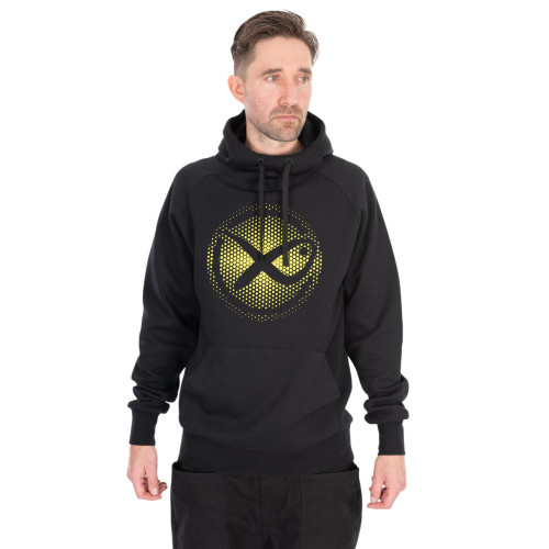 Sweat Matrix Large Fade Logo Hoody - Black/Lime 2