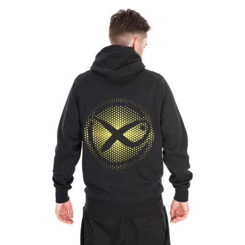 Sweat Matrix Large Fade Logo Hoody - Black/Lime