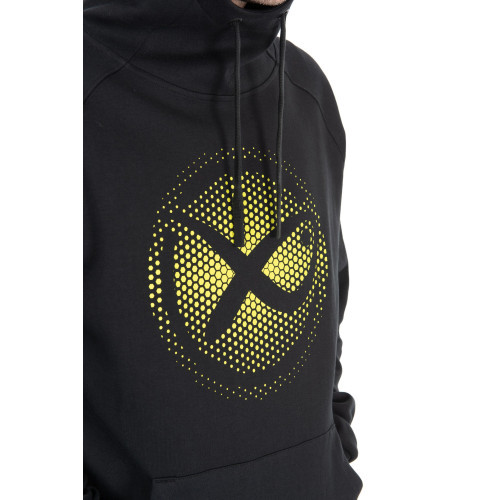 Sweat Matrix Large Fade Logo Hoody - Black/Lime