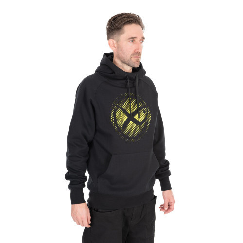Sweat Matrix Large Fade Logo Hoody - Black/Lime