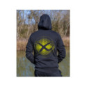 Sweat Matrix Large Fade Logo Hoody - Black/Lime