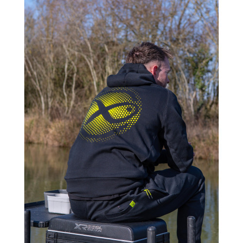 Sweat Matrix Large Fade Logo Hoody - Black/Lime