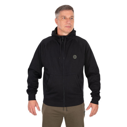 Sweat Fox Collection Zipped Hoody - Black