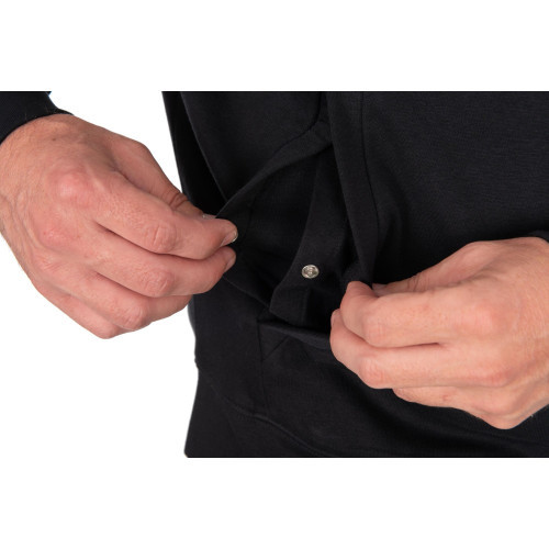 Sweat Fox Collection Zipped Hoody - Black