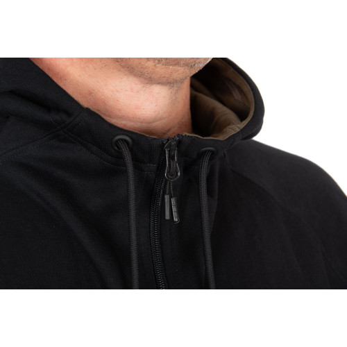 Sweat Fox Collection Zipped Hoody - Black