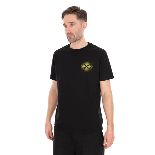 Matrix Large Fade Logo T-Shirt - Black/Lime 2