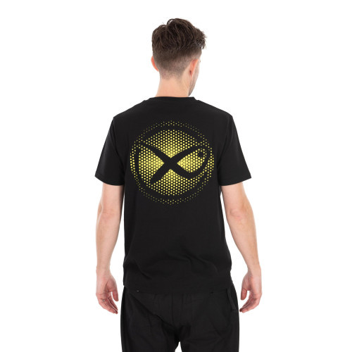 Matrix Large Fade Logo T-Shirt - Black/Lime