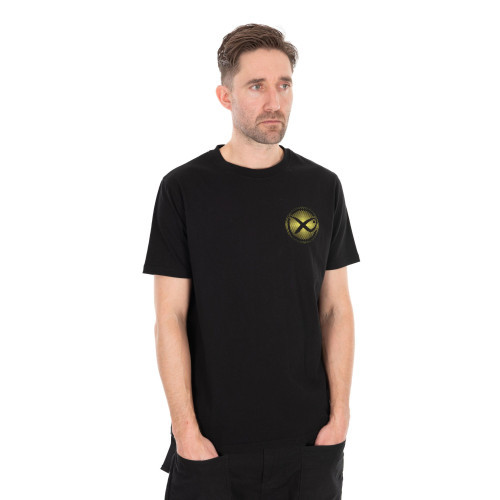 Matrix Large Fade Logo T-Shirt - Black/Lime